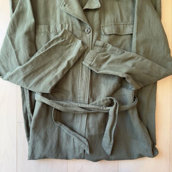 Outerknown Jumpsuit Women's Medium Green Minimalist Utility Military New York - Picture 4 of 11